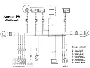 Suzuki PV sähkökaavio 6V